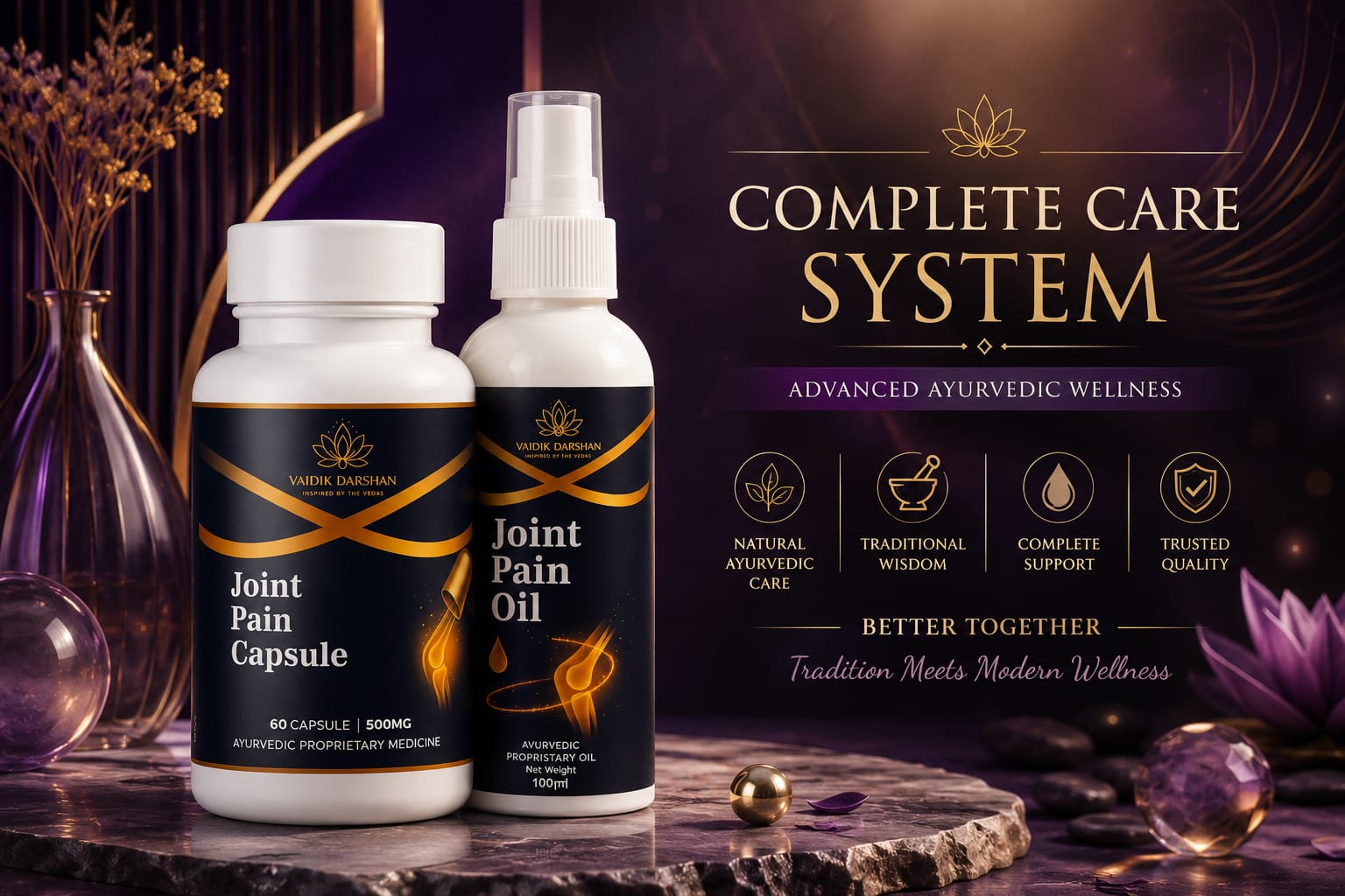 Joint Pain Care Combo (Capsule + Oil) - Vaidik Darshan